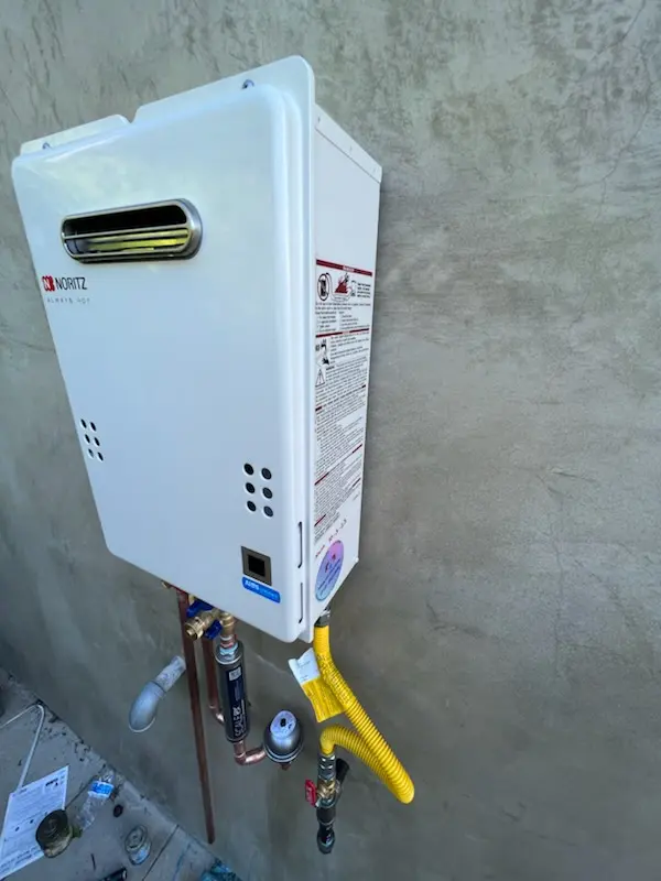 Tankless water heater installation for Ash Hill homes